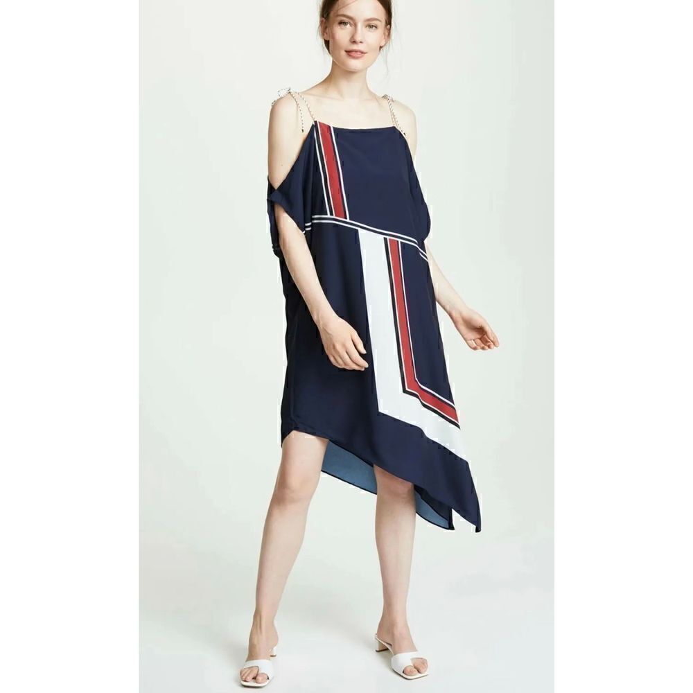 NWT Joie EDYTE Dress Color-blocked Nautical Dress Navy Small $348